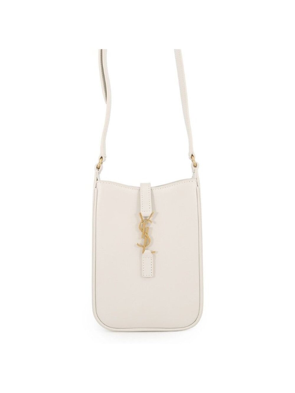 Saint Laurent Paris Shoulder Bag Le 5 A 7 Mini Vertical Calfskin White